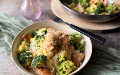 Piersi z kurczaka w sosie śmietanowo-brokułowym