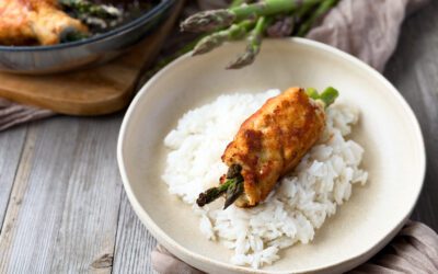 Roladki z kurczaka ze szparagami