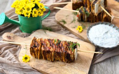 Grillowane kebaby z indyka na patyku